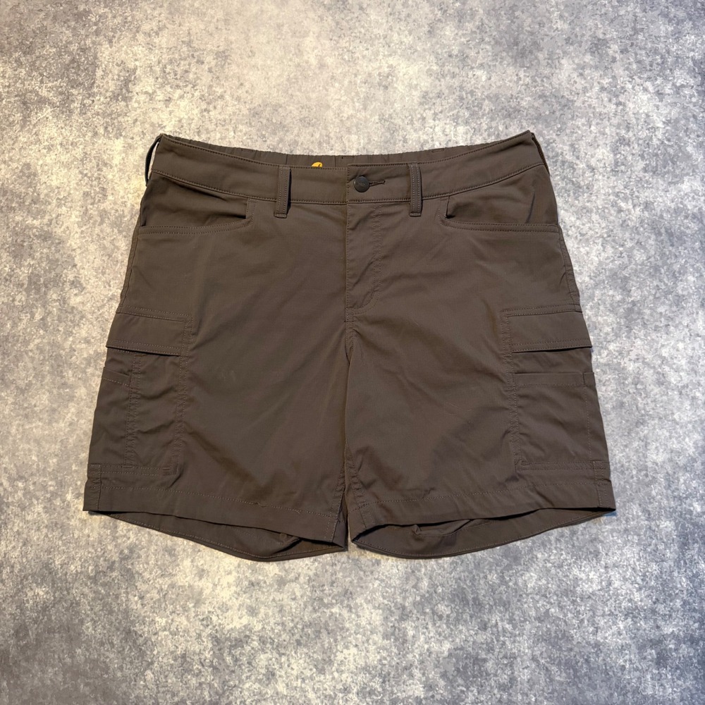 Carhartt Womens 10 Regular Straight Fit Cargo Shorts Gray Nylon Ripstop 103606
